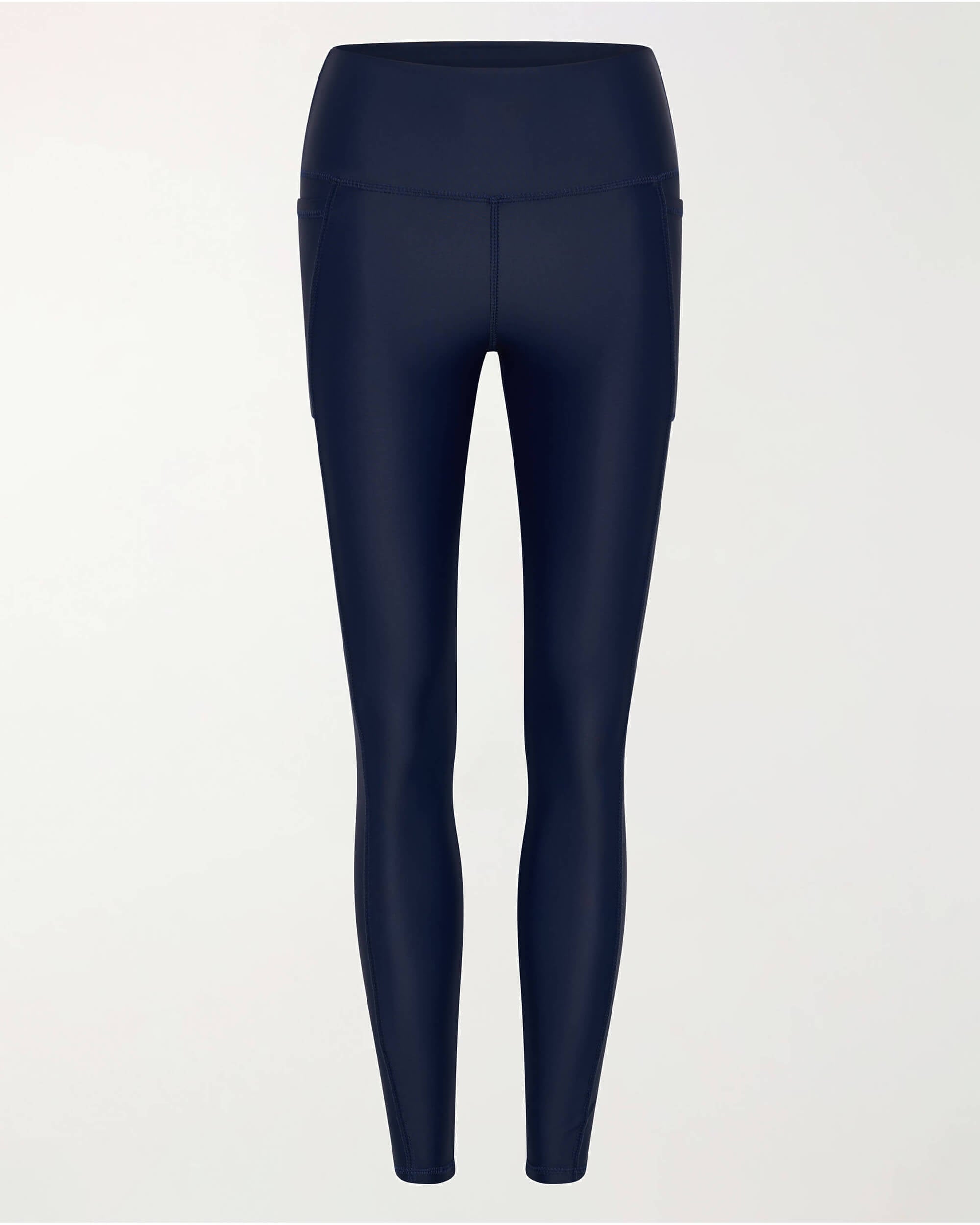 Side Pockets Seam Detail Ankle-Length Leggings in Dusty Blue - Retro, Indie  and Unique Fashion