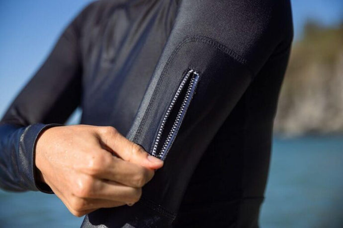 Lumar Active - Long Sleeve Surf Suit Black, Pocket