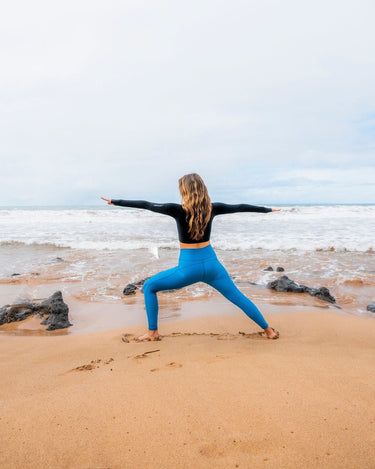 Women's Full Length UPF 50+ Active Legging | Blue - Lumar Active