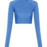 Women's Long Sleeve Crop Rashguard UPF 50+ | Ice Blue - Lumar Active