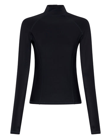 Women's Long Sleeve UPF 50+ Rashguard | Black - Lumar Active