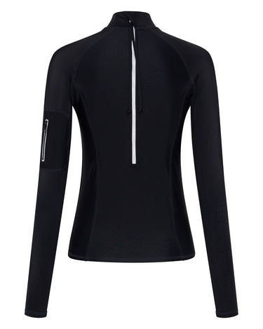 Women's Long Sleeve UPF 50+ Rashguard | Black - Lumar Active