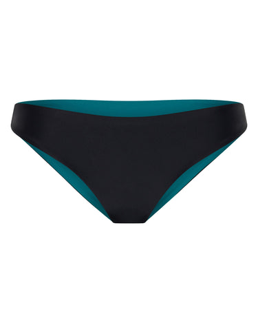 Women's Reversible UPF 50+ Cheeky Bikini Bottom | Black - Lumar Active