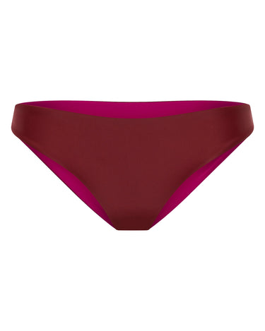 Women's Reversible UPF 50+ Cheeky Bikini Bottom | Wine - Lumar Active