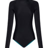 Women's UPF 50+ One Piece Surf & Swimwear | Black - Lumar Active