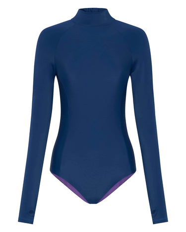 Women's UPF 50+ One Piece Surf & Swimwear | Blue - Lumar Active