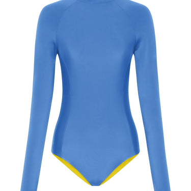 Women's UPF 50+ One Piece Surf & Swimwear | Ice Blue - Lumar Active