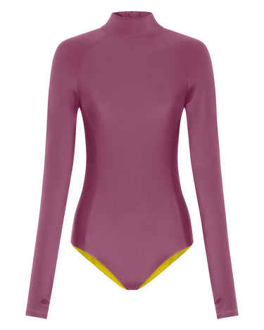 Women's UPF 50+ One Piece Surf & Swimwear | Lilac - Lumar Active