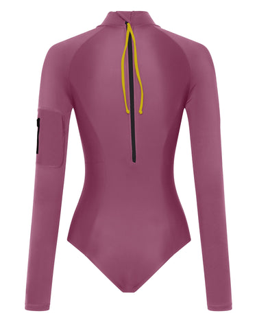 Women's UPF 50+ One Piece Surf & Swimwear | Lilac - Lumar Active