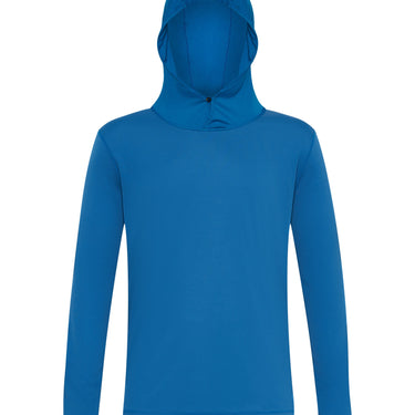 Lumar Active - Men's UPF 50+ Hooded Sun Shirt | Teal Blue