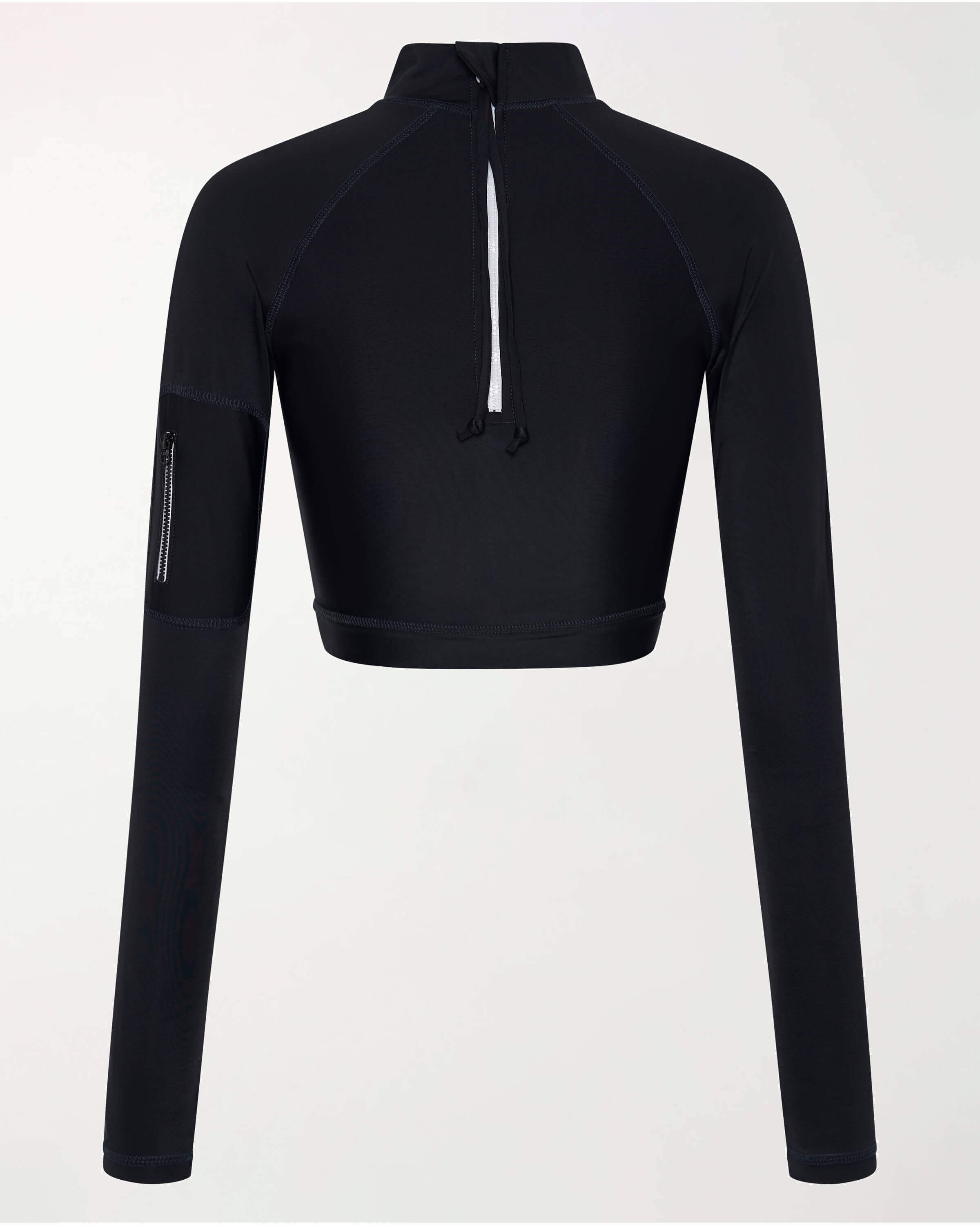 Women's Long Sleeve Crop Rashguard UPF 50 | Black – Lumar Active