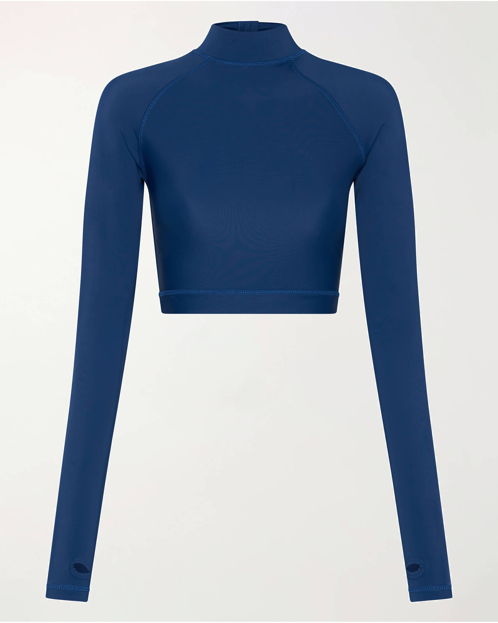 Women's Long Sleeve Crop Rashguard UPF 50+| Blue – Lumar Active