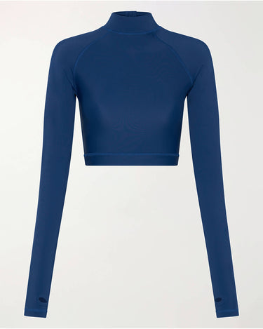 Lumar Active - Women's Long Sleeve Crop Rashguard UPF 50 | Blue