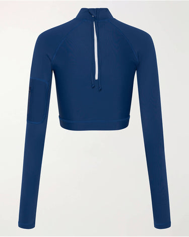 Lumar Active - Women's Long Sleeve Crop Rashguard UPF 50 | Blue