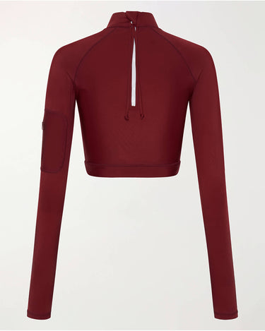 Lumar Active - Women's Long Sleeve Cropped Rashguard UPF50 | Wine